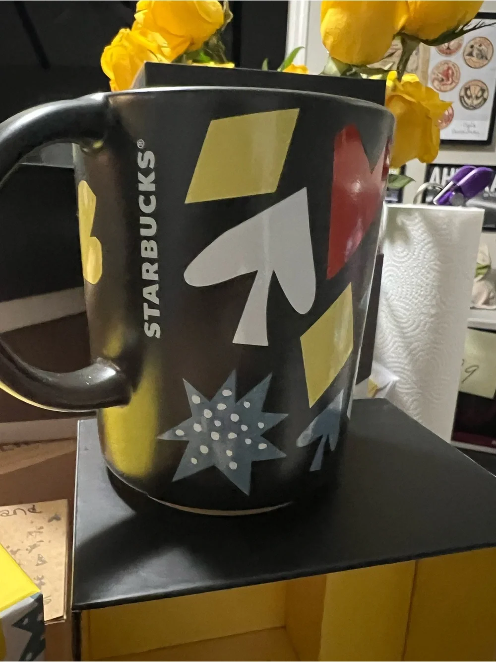 Starbucks Las Vegas Black Mug , Playing Card Icons, 777 , 12 Oz , ceramic